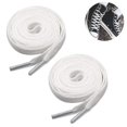 thumbnail image 2 of -sj-120cm Cordones planos blancos de 2 pares para zapatillas deportivas y de running Cordones para botas, 2 of 5