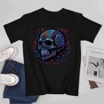 thumbnail image 3 of Skull T-shirt Skull Unisex T-shirt Unisex tees Casual Cotton Colorful Printing, 3 of 5