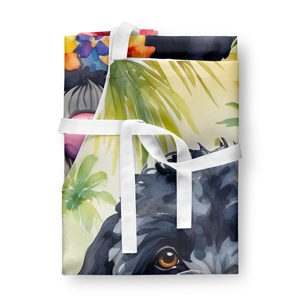 Portuguese Water Dog Luau Apron 27 in x 30 in