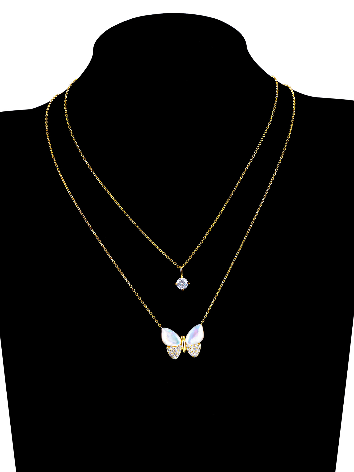 Believe by Brilliance Butterfly Mother Pearl Necklace photo 5