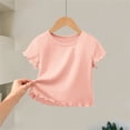 thumbnail image 5 of Zpanxa Girl Shirts Short Sleeve Crew Neck Back Graphic Print Toddler Casual Basic Tee 11 Years, 5 of 5