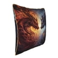 thumbnail image 2 of Haiem Red And White Beast Print Velvet Soft Solid Decorative Square Throw Pillow Covers Set with Elegant Piping Christmas Cushion Case for Sofa Bedroom Car-18"x18", 2 of 8