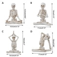 thumbnail image 3 of XunRui Figurines Simple Yet Elegant Skeleton Yoga Ornament Yoga Skul Character Ornament Ornament Skul Resin Crafts Small Ornament, 3 of 9