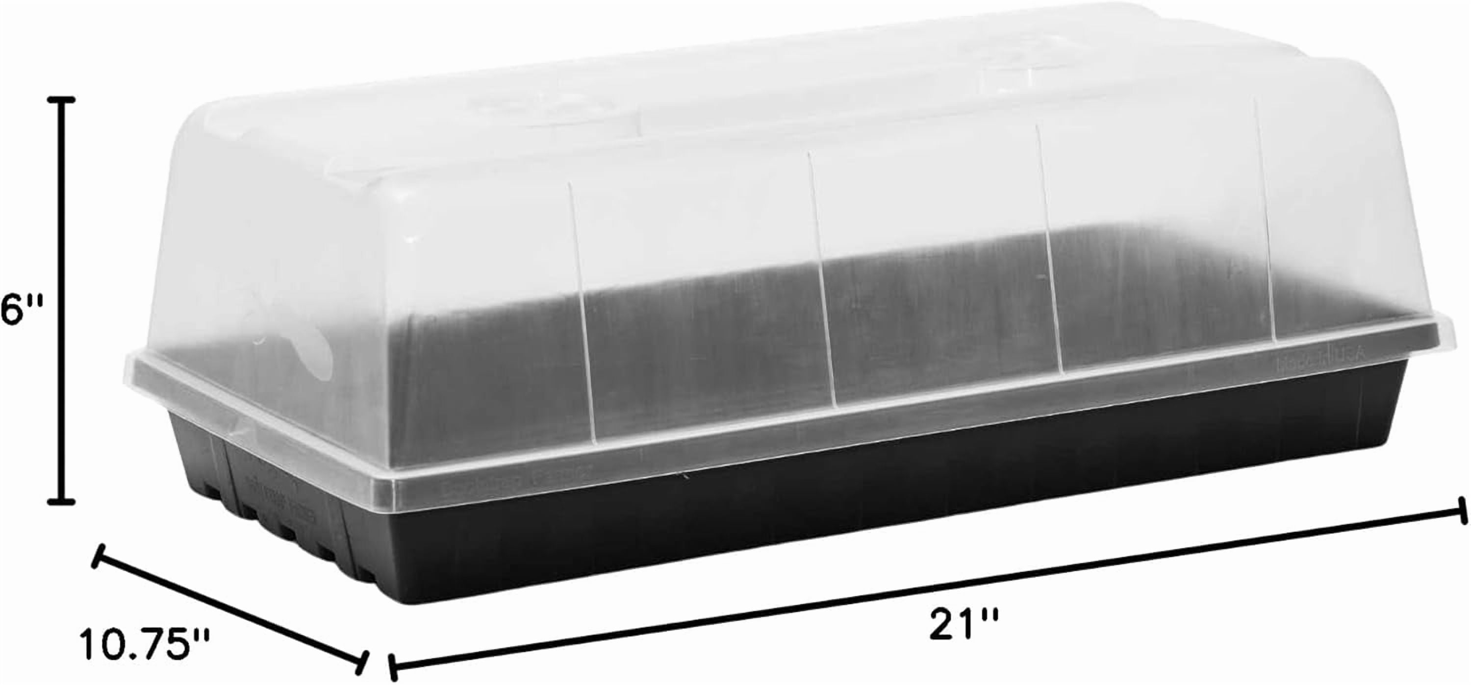 ZMSHOP 1020 Trays w/Humidity Dome Extra Strength, 2 Pack, for Seed Starting Plant Propagation Germination Tray No Holes Fodder System Starter