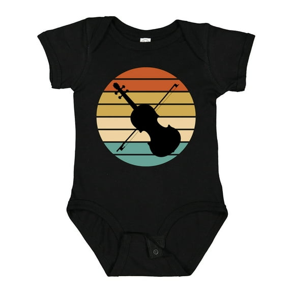 Inktastic Violin Music Retro Sunset Boys or Girls Baby Bodysuit