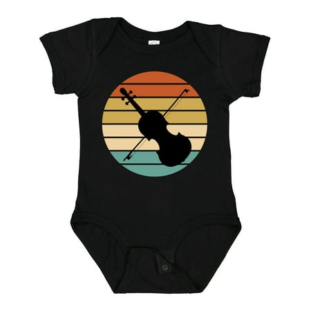 

Inktastic Violin Music Retro Sunset Gift Baby Boy or Baby Girl Bodysuit