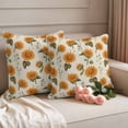 thumbnail image 2 of Sunflower Autumn Outdoor Waterproof Pillow Covers, Fall Farmhouse Botanical Floral Decorative Square Throw Pillowcase Sofa Cushion Sham for Patio/Couch/Chair, 20"x20" 2 Pack, 2 of 8