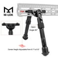 thumbnail image 5 of Xaegistac 5.7" to 8" Rifle Bipod Adjustable Compatible with Mlok Hand-Guard, Matte Black, 5 of 7