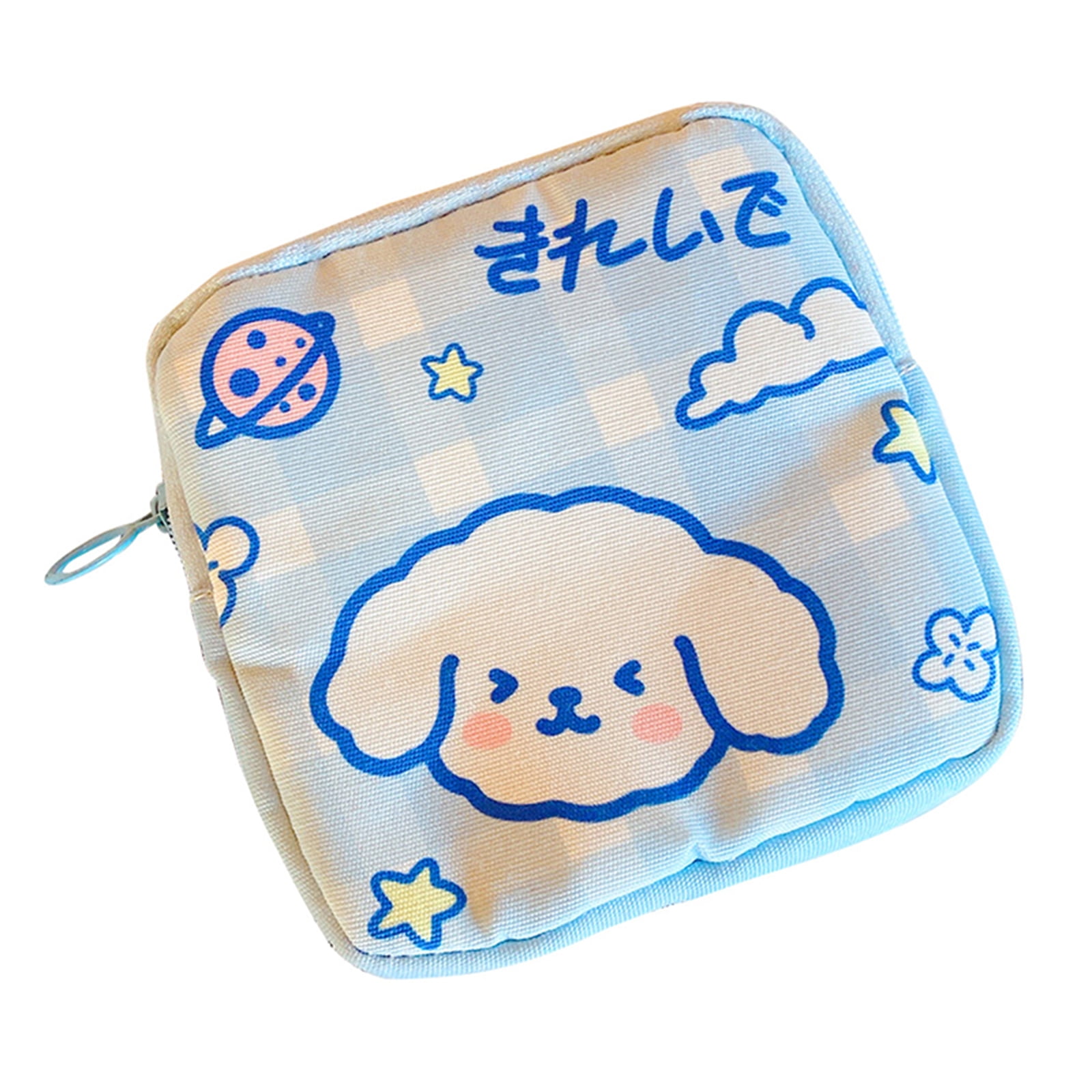 Sanitary Napkin Bag Toiletry Period Pad Bag Tampon Holder Mini Purse w/Snap