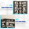 thumbnail image 5 of Triple Wide Corner Bookcase with 15 Cube, 6-Tire Bookshelf Display Storage Cabinet, Modern L-Shape Shelf Living Room Furniture for Home Office, Black, 5 of 10