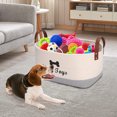thumbnail image 3 of Brabtod Storage Basket, Cotton Rope Dog Toy Basket , 16.5"x10.6"x 7.5" Puppy Bins, Laundry Basket Storage Bin - Perfect for Organizing Pet Toys, Blankets, Leashes, Pee Mats and Diapers, 3 of 9
