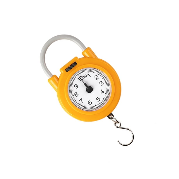 Riwesomey de pesca colgante multifuncional de gancho de peso práctica Digital herramienta de cocina de pesaje electrónico de Medidores de medidas dimensionales Amarillo
