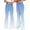 A68 Light Blue, variant on Xdegoge Ombre Flared Leggings for Women High Waisted Yoga Pants Gradient Color Bell Bottoms Stretchy Casual Wide Leg Trousers for Workout Gym Lounge Activewear
