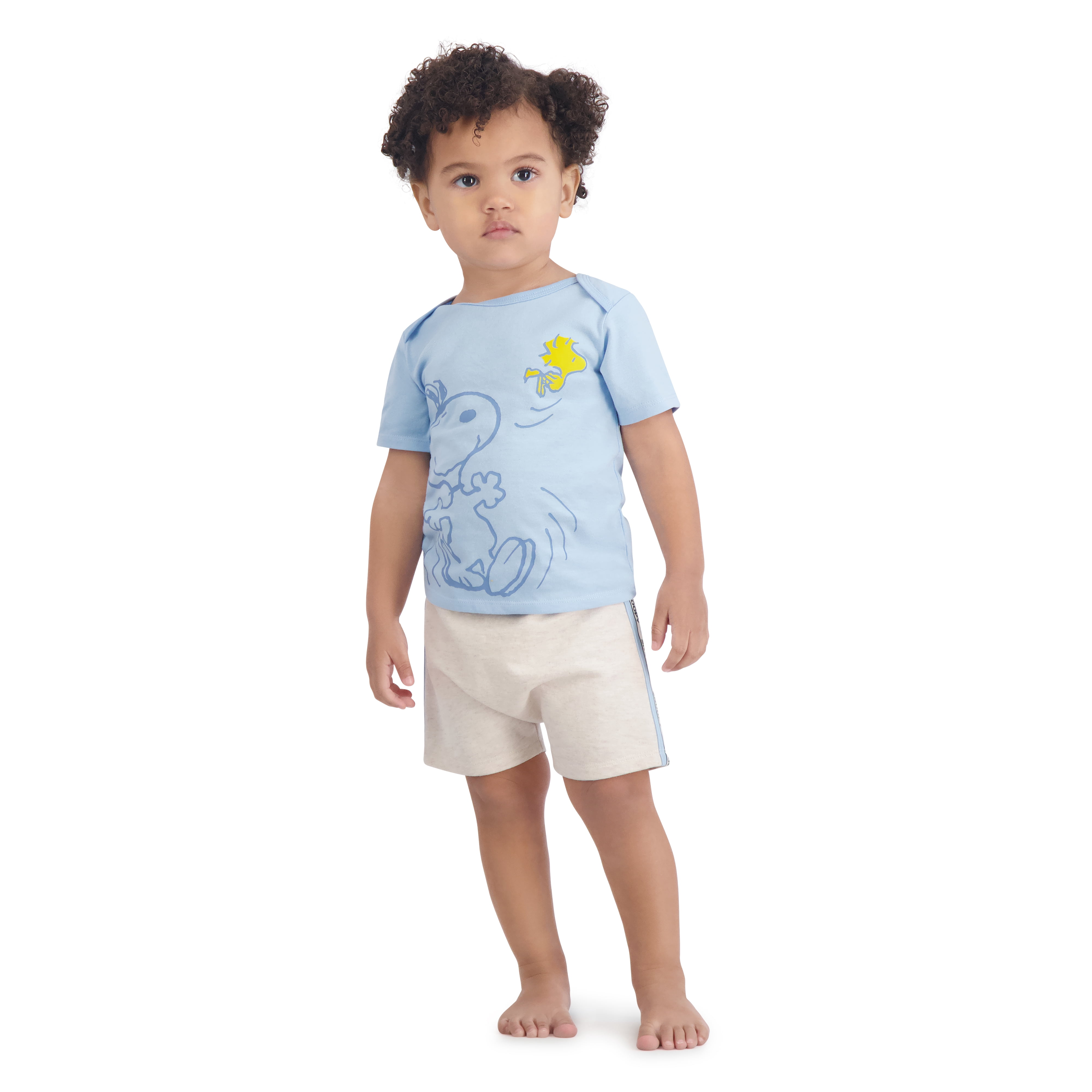 Snoopy Baby Boy 3 Piece Short Set, Sizes 0/3 Months-24 Months