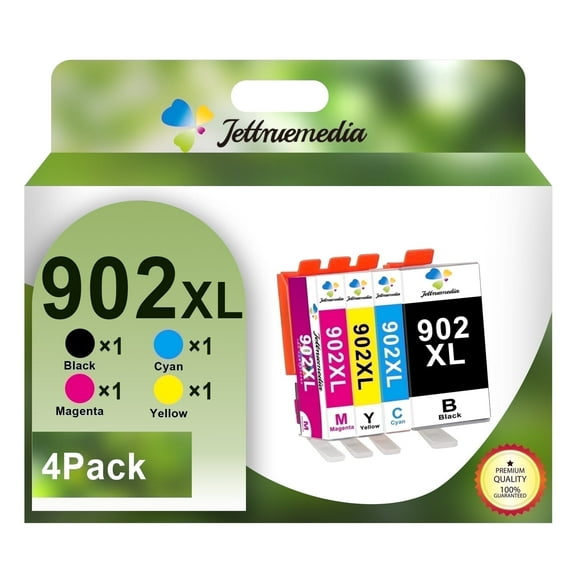 902XL 902 XL Ink Cartridges Compatible for HP 902 XL Ink Cartridges Combo Pack with OfficeJet Pro 6978 6970 6968 6964 6962 6960 6958 6950 Printer (4-Pack)