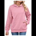 thumbnail image 3 of Sudadera con Capucha para Mujer, Informal, de Larga, Holgada, con Bolsillo. Rosa M, 3 of 9