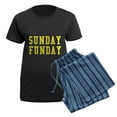 thumbnail image 5 of CafePress - SUNDAY FUNDAY Women's Dark Pajamas - Women's Short Sleeve Print T-Shirt and Pants Dark Cotton Pajama Set, 5 of 7
