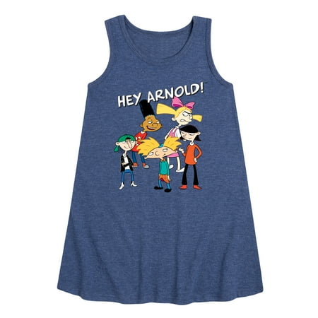 

Hey Arnold! - Group Shot - Toddler and Youth Girls A-line Dress