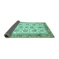 thumbnail image 2 of Ahgly Company Indoor Round Oriental Turquoise Blue Traditional Area Rugs, 4' Round, 2 of 4