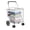 Silver, variant on Folding Shopping Cart with Wheels - 88lbs Capacity - Dual Basket Utility Cart - Portable Grocery Laundry Cart - Black/Silver