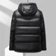 thumbnail image 4 of Chaqueta de plumón con capucha de invierno para hombre, chaqueta de invierno para hombre, abrigo de plumón de pato blanco resistente al frío y brillante rojo para hombre, 4 of 4