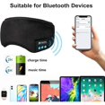 thumbnail image 3 of Bluetooth Eye Mask, Sleep Mask with Adjustable Strap, Sleep Mask with Headphones for Side Sleepers, Insomnia, Travel, Yoga, Nap, 3 of 4