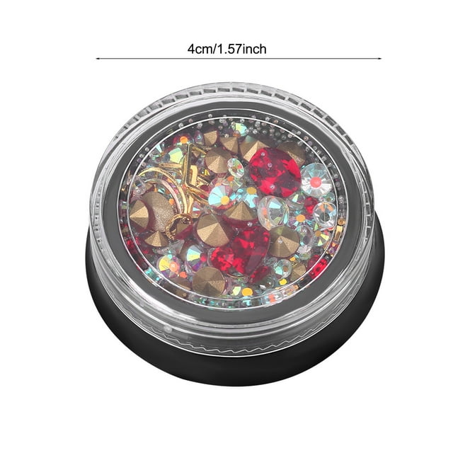 Glitter Rhinestones,Colorful Sharp Bottom Nail Manicure Decoration Colorful Nail Rhinestone Superior Craftsmanship