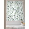 thumbnail image 3 of Green Plant Sheer Curtains 2 Panels Set Eucalyptus Leaf Watercolor Farm Lihgt Filtering Rod Pocket Voile Drape, Semi Sheer Window Curtains for Bedroom Living Room, 52"x63", 3 of 5