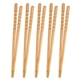 thumbnail image 2 of WEIWEIGG Reusable Bamboo Chopsticks, 5-Pair Natural Wood Tableware, 9 Inch Length, Round Ergonomic Grip, Heat-Resistant, for Home Kitchen, Restaurant, Noodles, Rice, Easy to Clean, Kitchen & Dining, 2 of 9