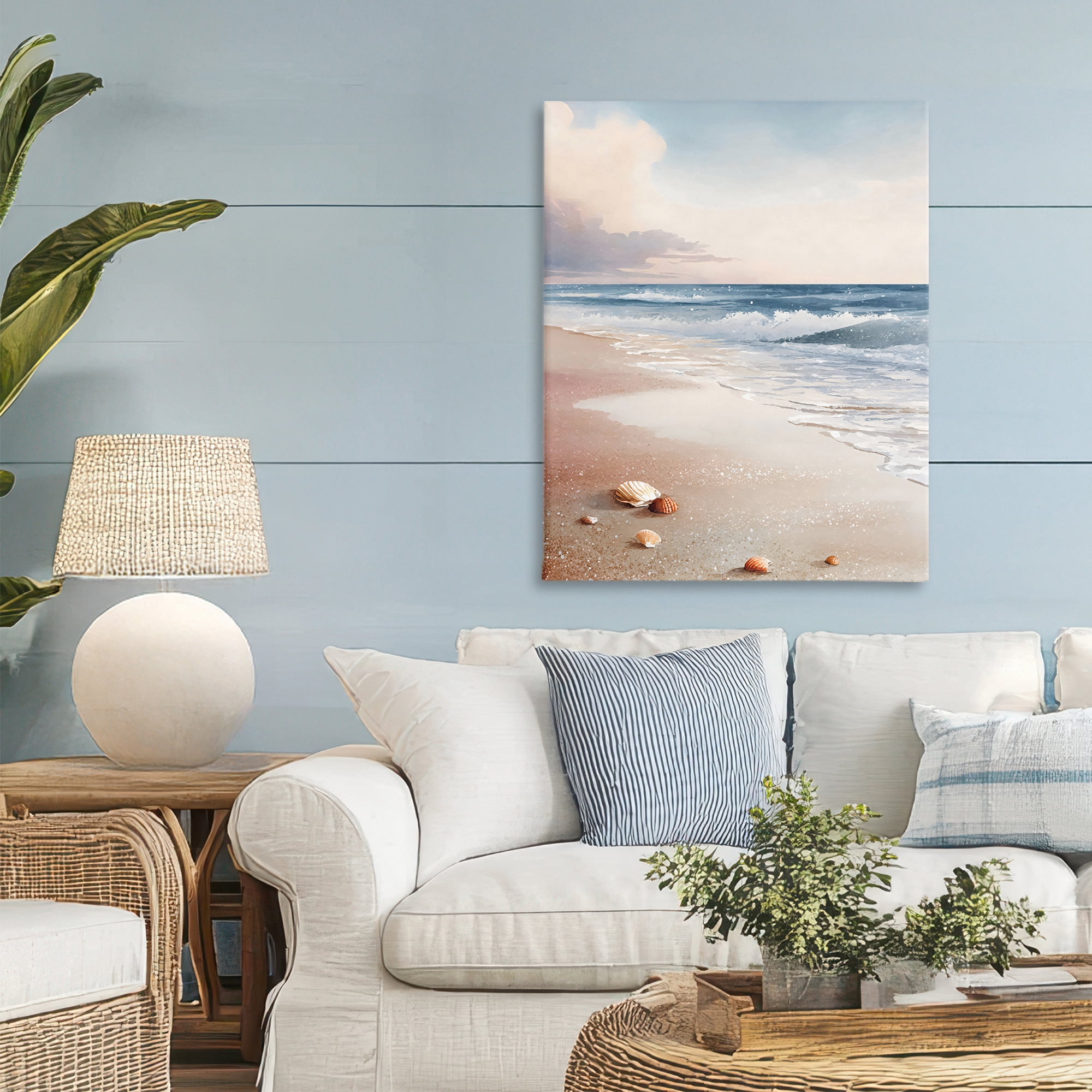 Stupell Industries Washed Up Seashells Canvas Wall Art, design by Franklyn Gregory