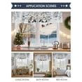 thumbnail image 6 of Grey Christmas Gnome Valance Curtain for Windows Xmas Trees Branches Winter Snowflakes Curtain Valances Short Window Treatments Panels for Kitchen Bathroom Laundry Room Basement 54 x 18 Inch, 6 of 7