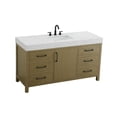 thumbnail image 6 of Elegant Kitchen and Bath 60 inch Single Bathroom Vanity In Chestnut Brown, 6 of 10