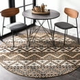 thumbnail image 2 of SAFAVIEH Veranda Luwig Geometric Indoor/Outdoor Runner Rug, Creme/Brown, 2'3" x 12', 2 of 10