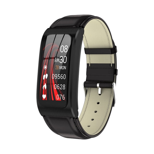 Inteprter inteligente AK12 Pantalla a color de cardíaco recargable Reloj inteligente IP67 Reloj deportivo resistente al Relojes inteligentes Negro cinturón