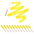 thumbnail image 1 of Uxcell Dance Ribbons, Gymnastics Dance Streamers with Non-Slip Wand Dance Flag Yellow, 1 of 7