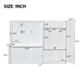 thumbnail image 3 of Harper & Bright Designs Queen Murphy Bed with Closet, Foldable Wall Bed Frame with Shelves, Hidden Murphy Bed Cabinet for Home Office, Guest Room, White, 3 of 16