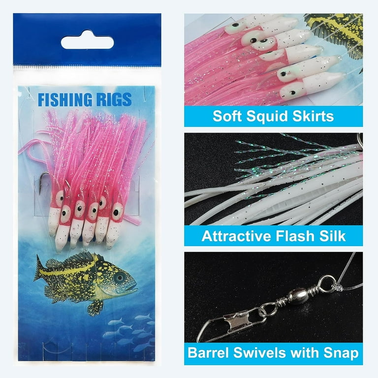 Fishing Bait Rigs Saltwater Set,6 Packs Surf Fishing Rigs with