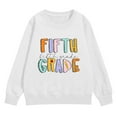 thumbnail image 4 of KAUOD Back to School Sweatshirt for Girl Fifth Grade Graphic Funny Colorful Letter Print Long Sleeve Pullover Tops for Kid, 4 of 7