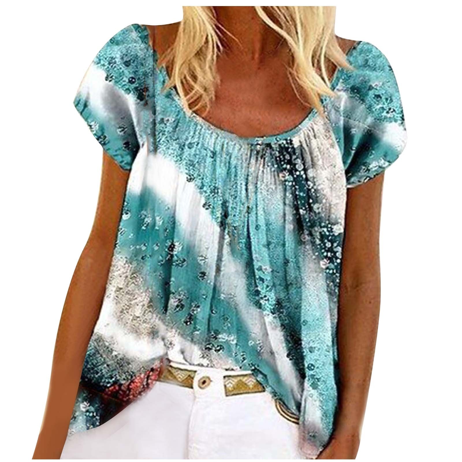 zqgjb-plus-size-summer-tops-for-women-loose-fit-casual-tie-dye-floral