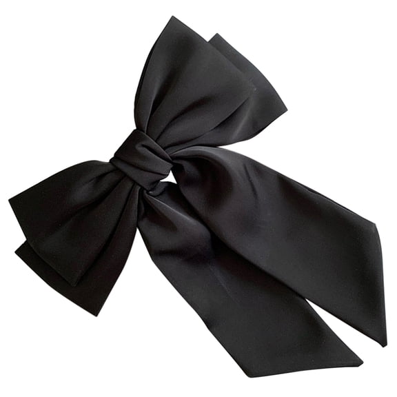 OUNONA Hair Bows Women Bow Ribbon Hair Clip Cloth Black 1Pcs Various Hairstyles