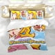 thumbnail image 5 of Princesa Peach Conjunto de sábanas temático, trío de piezas, cómodo y amigable con la piel, diseño único, regalo de decoración para el hogar para familiares, amigos y fans,140cm *210cm, 5 of 6
