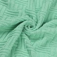 thumbnail image 4 of PiccoCasa Cotton Knitted Throw Blanket for Bed or Sofa, Light Green, 4 of 10