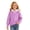 AB348 Purple, variant on Tisuna Hoodies For Girls Cute Color Block Hoodie Teen And Youth Daily Party Long Sleeve Tops Clothes Size 2-3 Years