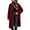 Wine, variant on uublik Womens Trench Coat Gray Long Sleeve Elegant Classic Overcoat Fall Winter Clothing