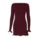thumbnail image 1 of WILLBEST Vestidos Cortos Para Mujer Vestido De Otoño De Manga Larga Para Mujer, Minifalda De Punto Con Cuello Redondo, Suéter De Invierno, Vestido Informal Ajustado, 1 of 3