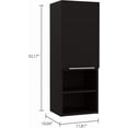 thumbnail image 2 of TUHOME Mila Medicine Cabinet, One-Door Cabinet,Two Internal Shelves, Two External Shelves,Black, For Bathroom, 2 of 6