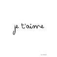 thumbnail image 3 of Seven Trees Design 15x18 Black Modern Framed Museum Art Print Titled - Je Taime, 3 of 5