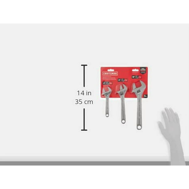 Craftsman 3 piece cheap adjustable wrench set