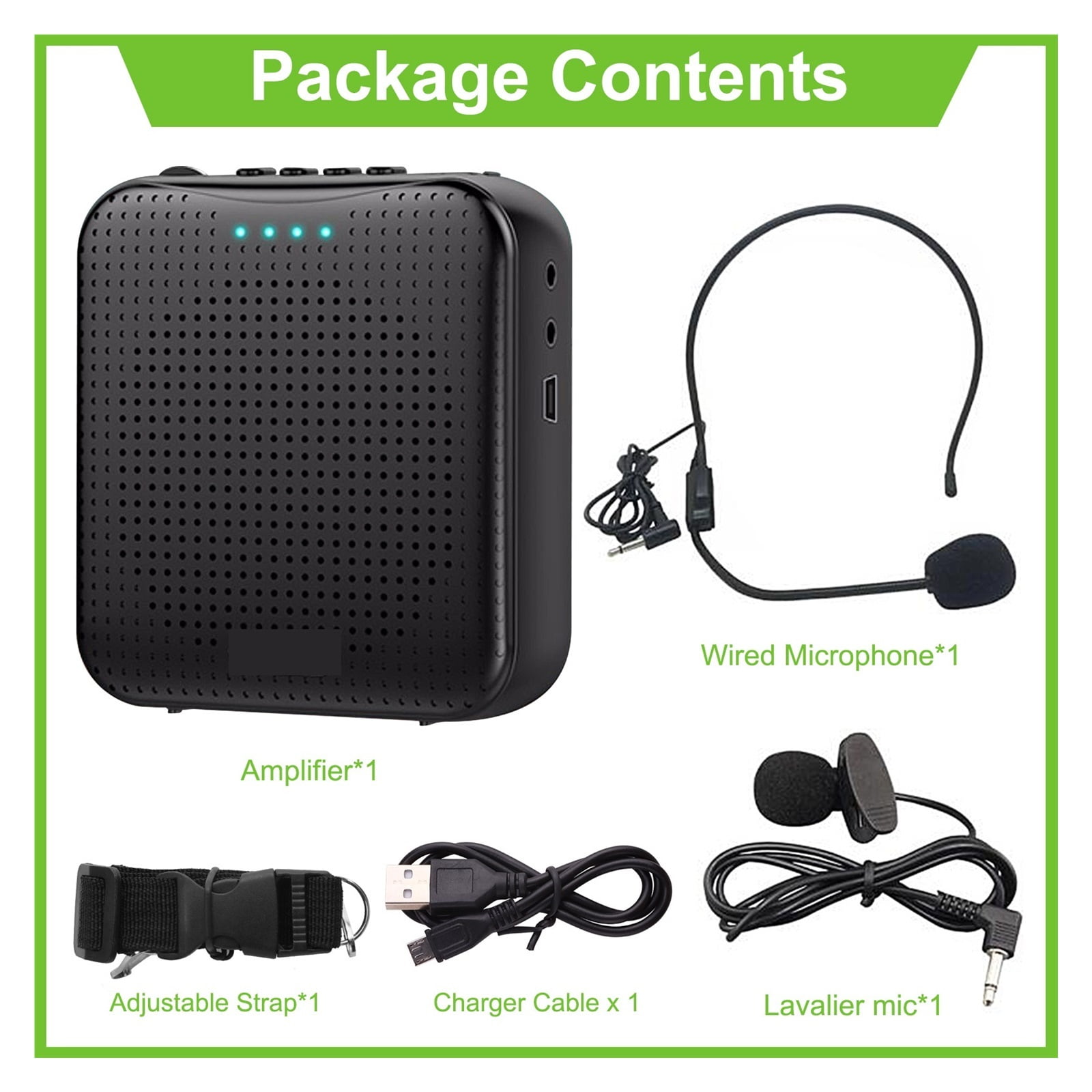 Voice Amplifier 5W 2200mAh Multifunctional Portable Voice Speakers With Microphone For Teacher Tour Guide Speech Meeting ,Powerful&Original Sound