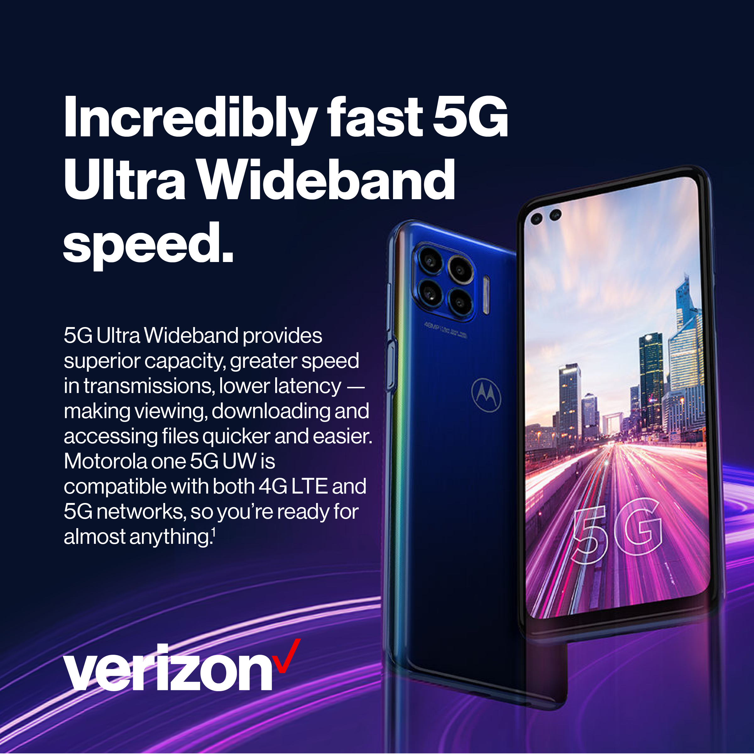 Motorola One 5G Ace Smartphone - 64GB Gray - Verizon Locked (Open Box, Like New)